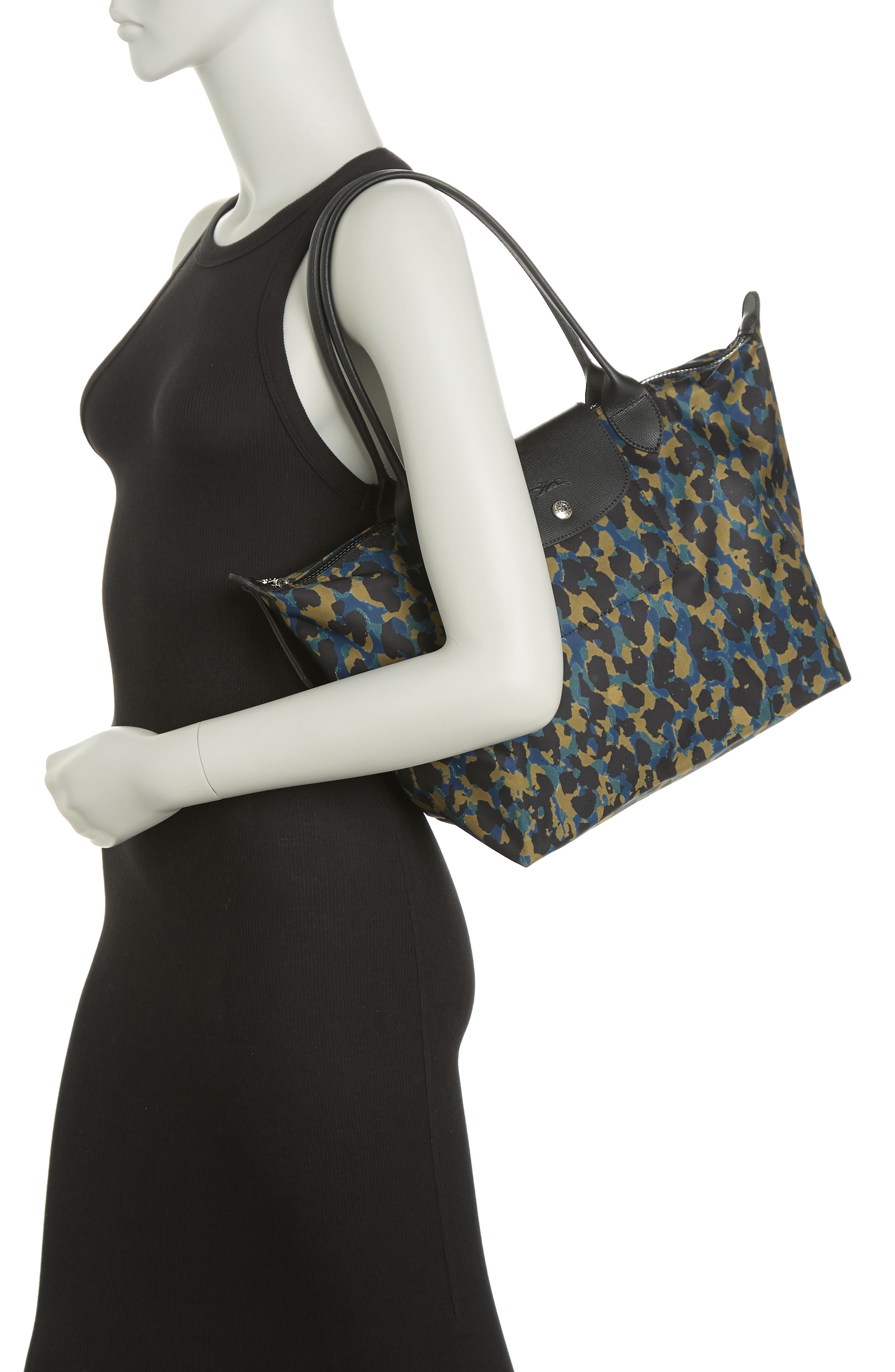 Longchamp Medium Panther Print Tote Bag, Alternate, color, 