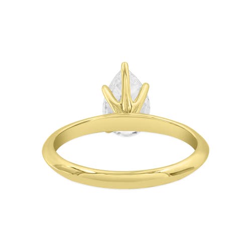 Luvmyjewelry Ava 14k Gold Pear Lab Grown Diamond Solitaire Ring In 14k Yellow Gold
