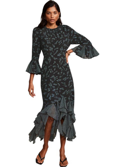 MINT VELVET MINT VELVET PRINT MIDI DRESS