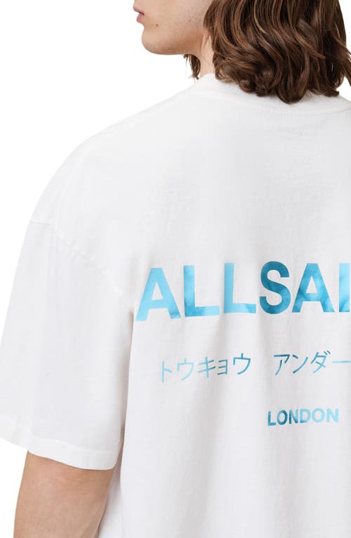 Allsaints Underground Oversize Graphic T-shirt In White
