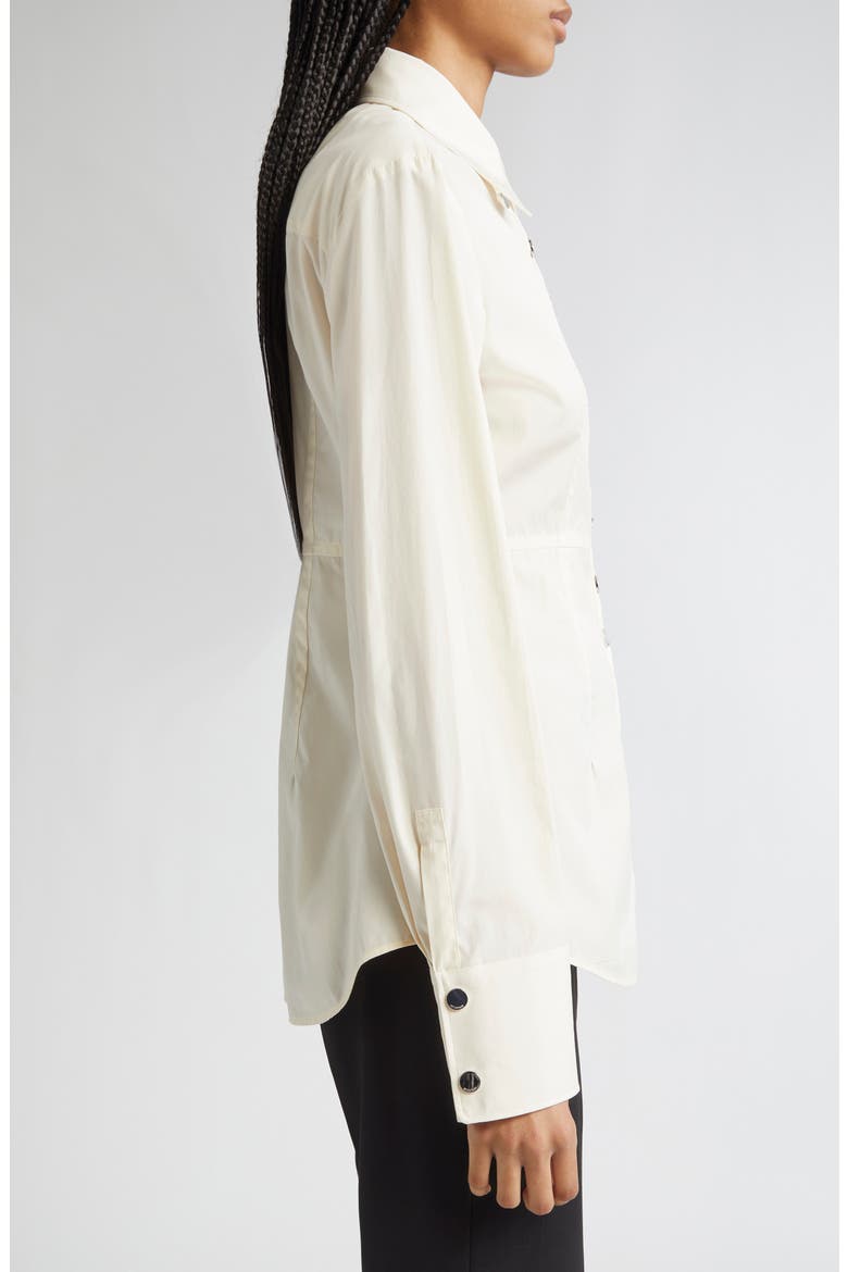 Azoto Peplum Snap-Up Shirt, Alternate, color, IVORY