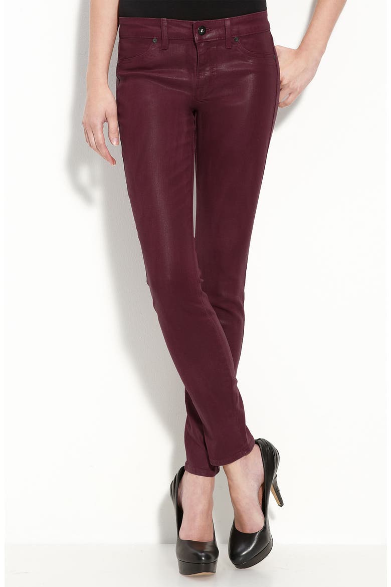 'Legacy Leather' Faux Leather Skinny Jeans, Alternate, color, RED LEATHER