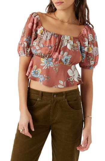 O'neill Autumn Babydoll Top In Red