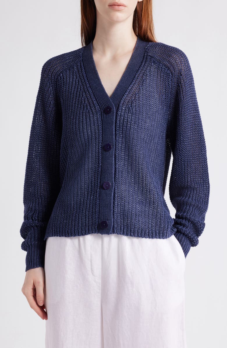 MARGARET O'LEARY The Beach Linen Cardigan, Main, color,