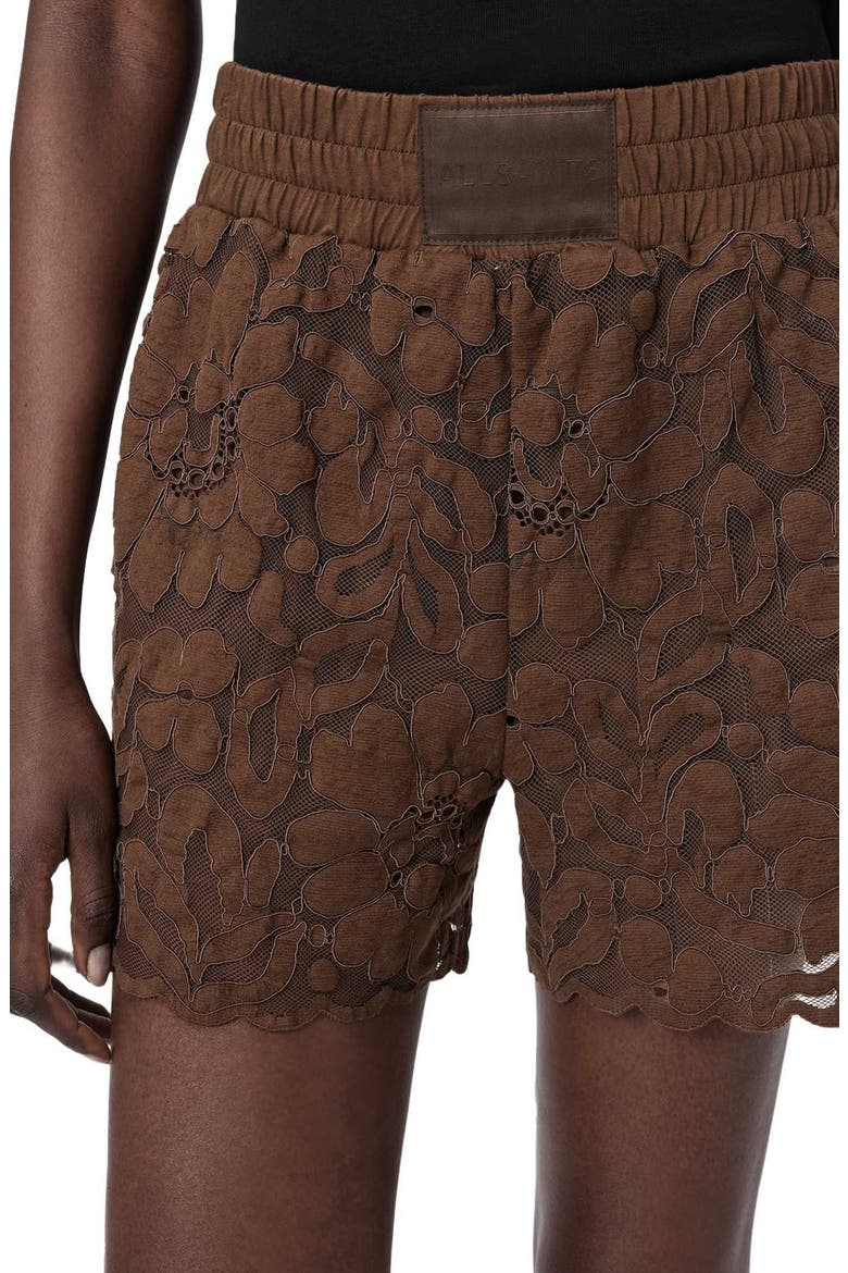 Amelie Lace Shorts, Alternate, color, BITTER BROWN