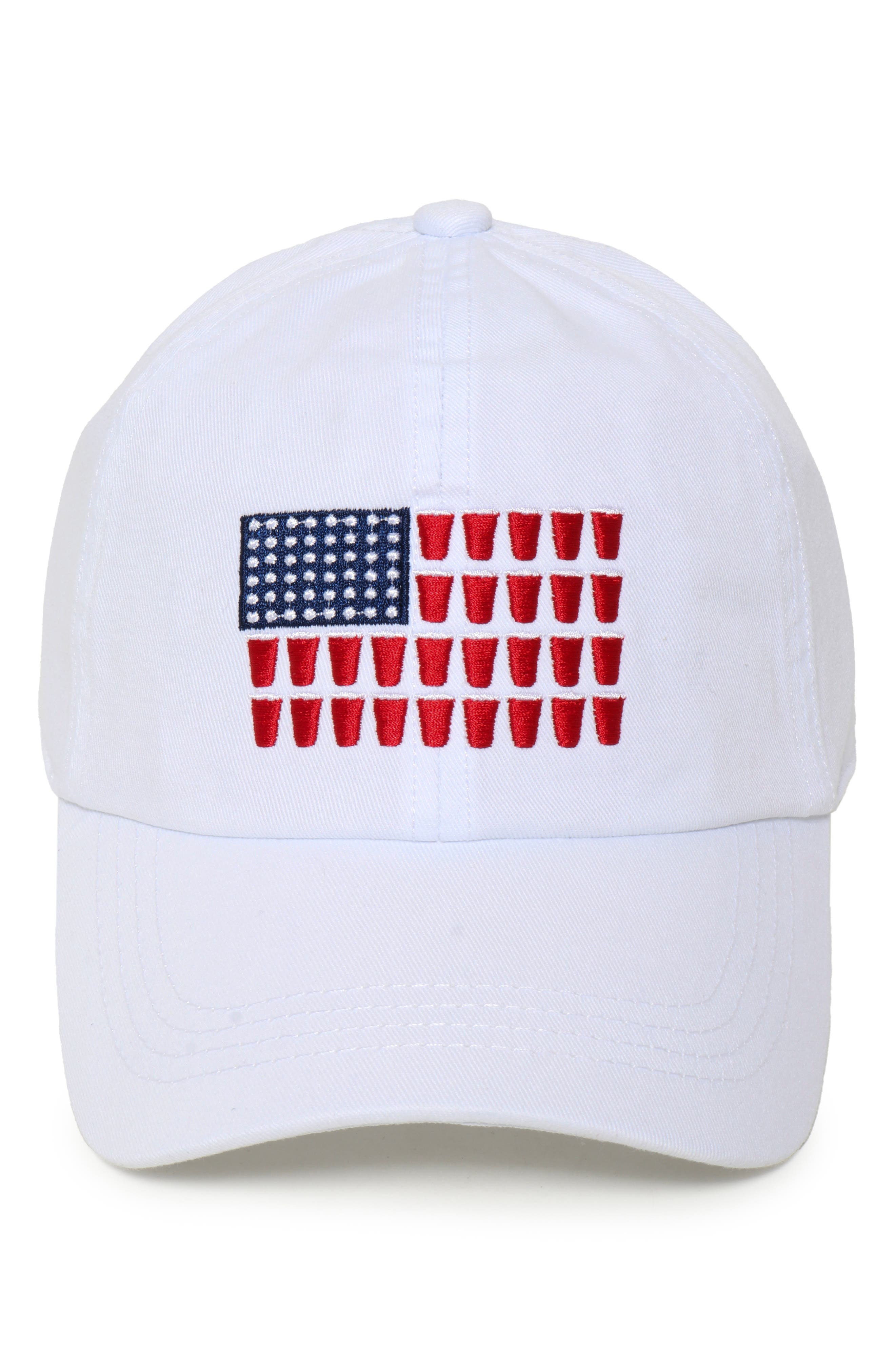 David & Young Americana Cups Patch Baseball Cap (Women) | Nordstromrack