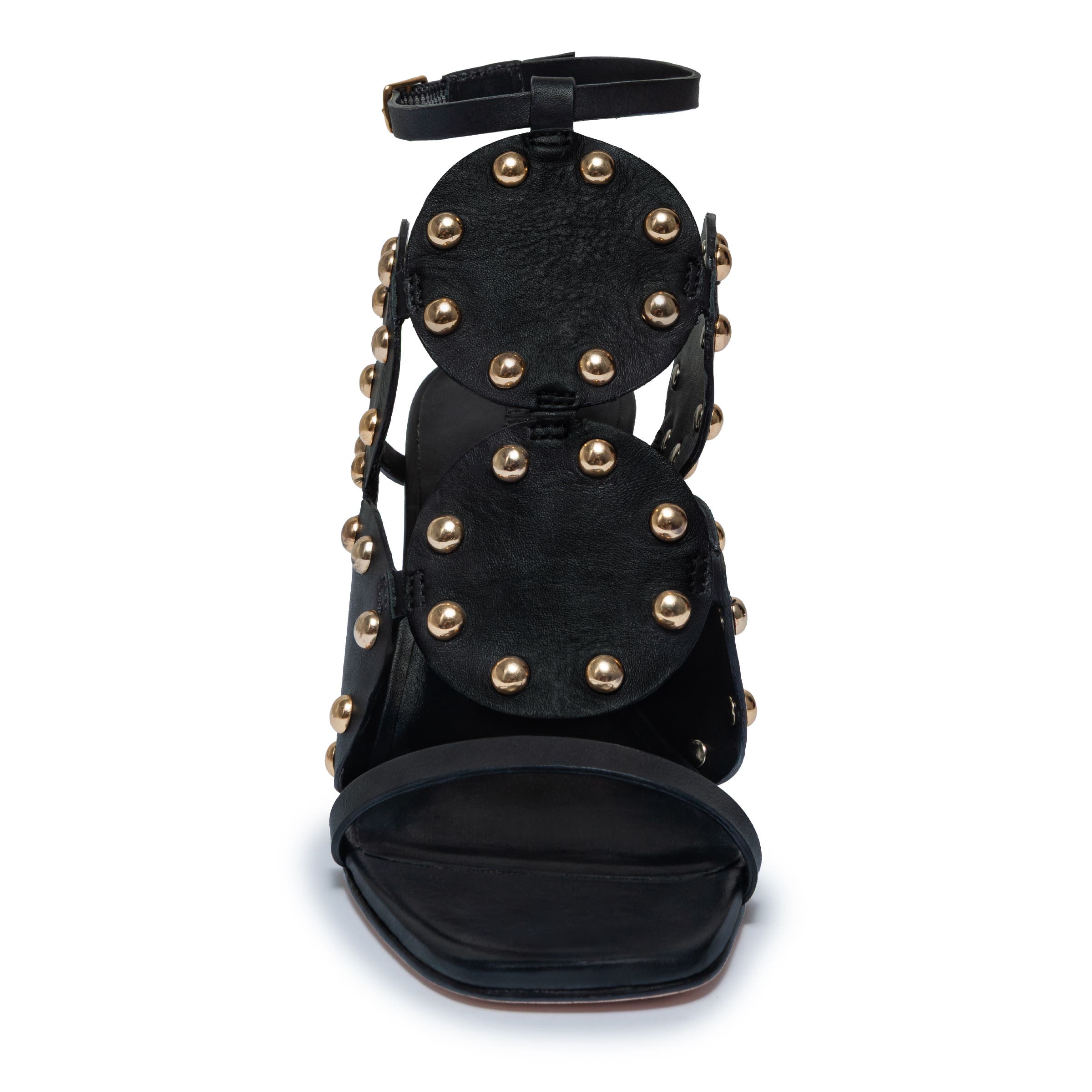 Bernardo 1946 Footwear New Moon 75 Studded Heeled Sandal, Alternate, color, Black