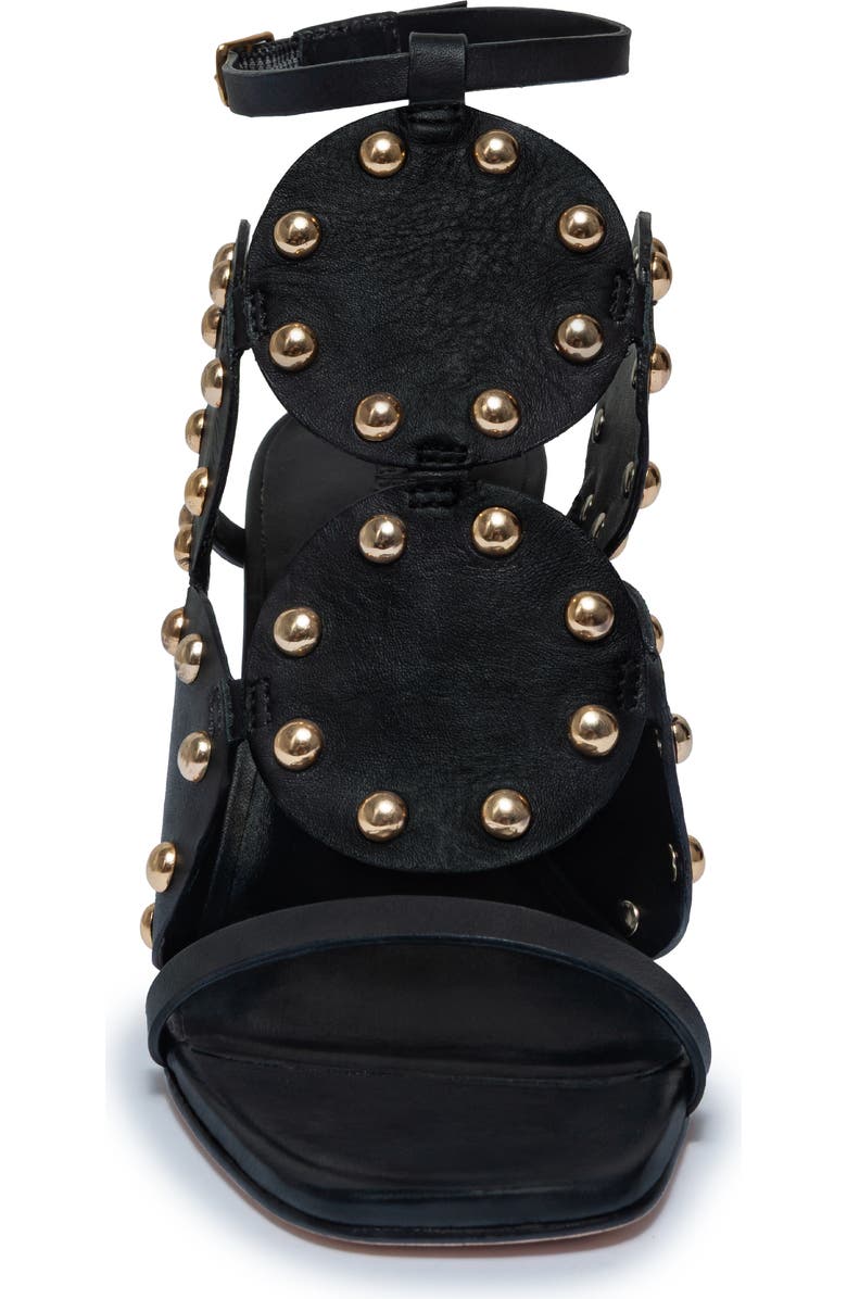 Bernardo 1946 Footwear New Moon 75 Studded Heeled Sandal, Alternate, color, Black