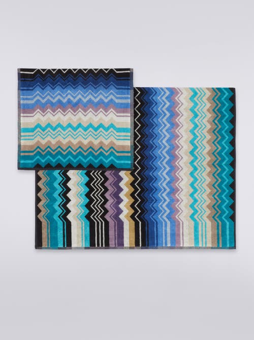 Missoni Home Giacomo 2-piece Set In Teal Multicoloured