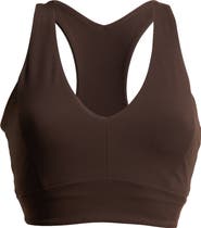 Zella Studio Luxe V-Neck Racerback Sports Bra