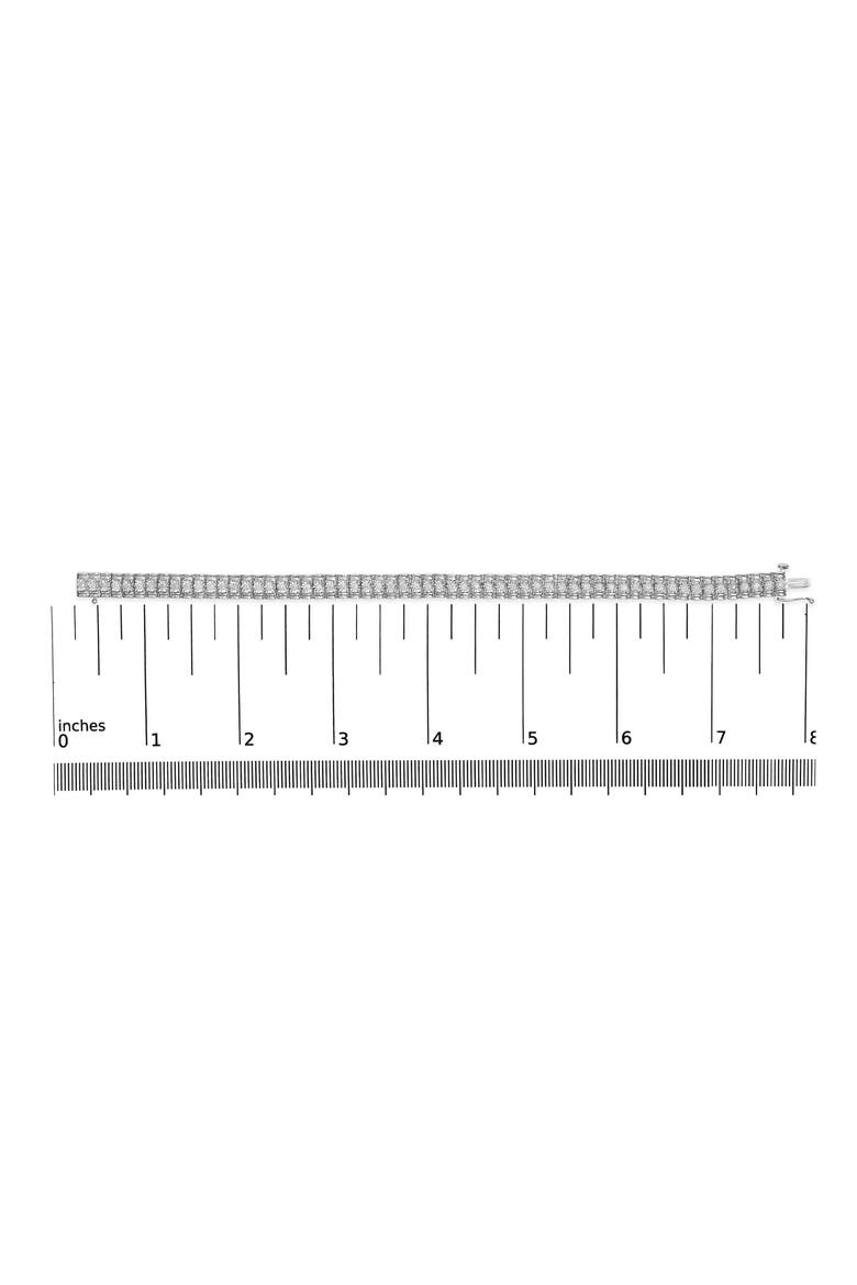 Silver 1.0 Cttw Diamond Collar Line Link Bracelet - Size 7.25" Inches, Alternate, color, White