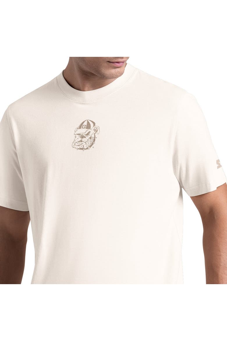 Men's Starter White Georgia Bulldogs Warm Up T-Shirt, Alternate, color, White