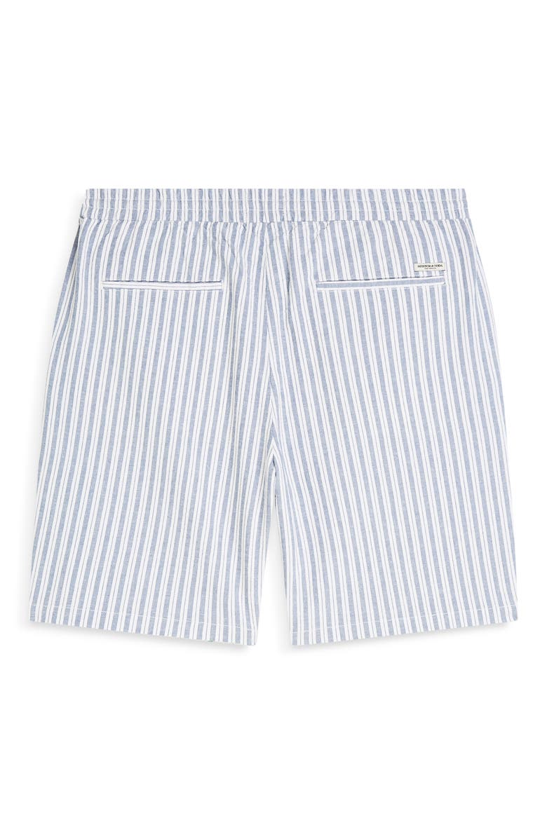 Stretch Cotton & Linen Bermuda Shorts, Alternate, color, INFINITY STRIPE