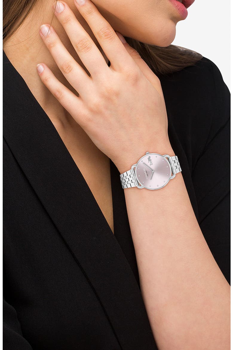 Elliot Bracelet Watch, 36mm, Alternate, color, SILVER