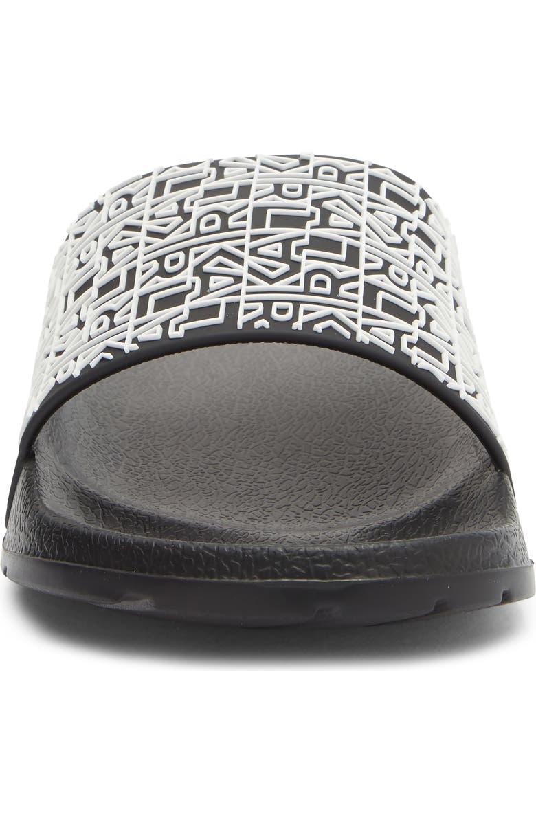 KARL LAGERFELD PARIS Block Logo Slide Sandal, Alternate, color, Black