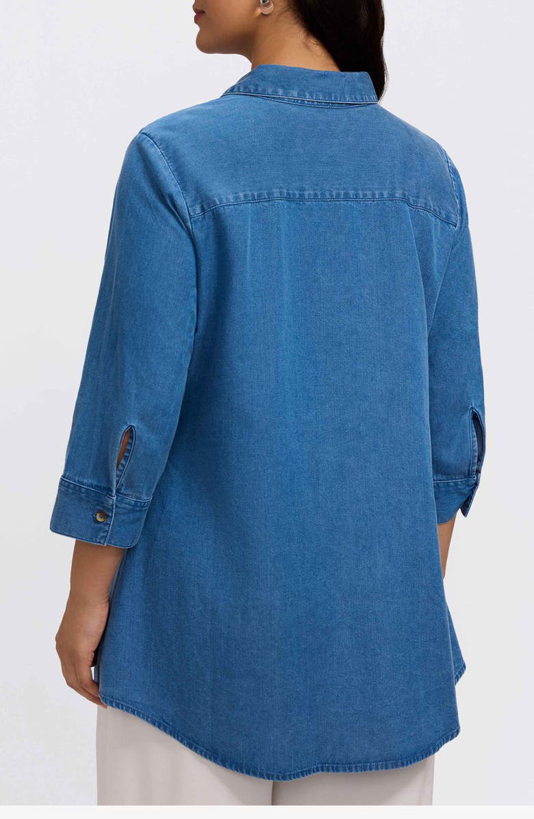 Foxcroft Cici Denim Tunic Shirt, Alternate, color,