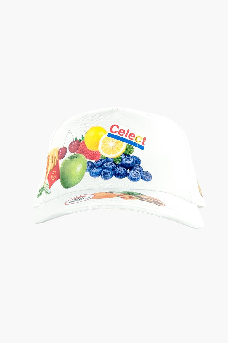 Faux Food Mid Profile Cap, Main, color, white