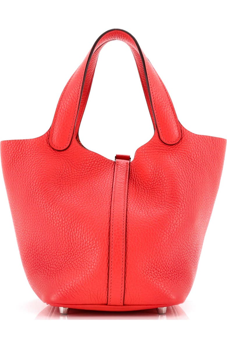 Pre-Owned Hermes Picotin Lock Bag Clemence PM, Alternate, color, Rouge Pivoine