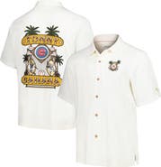 Tommy Bahama Men's Tommy Bahama White Chicago Cubs Pitcher's Paradiso Button-Up Camp Shirt