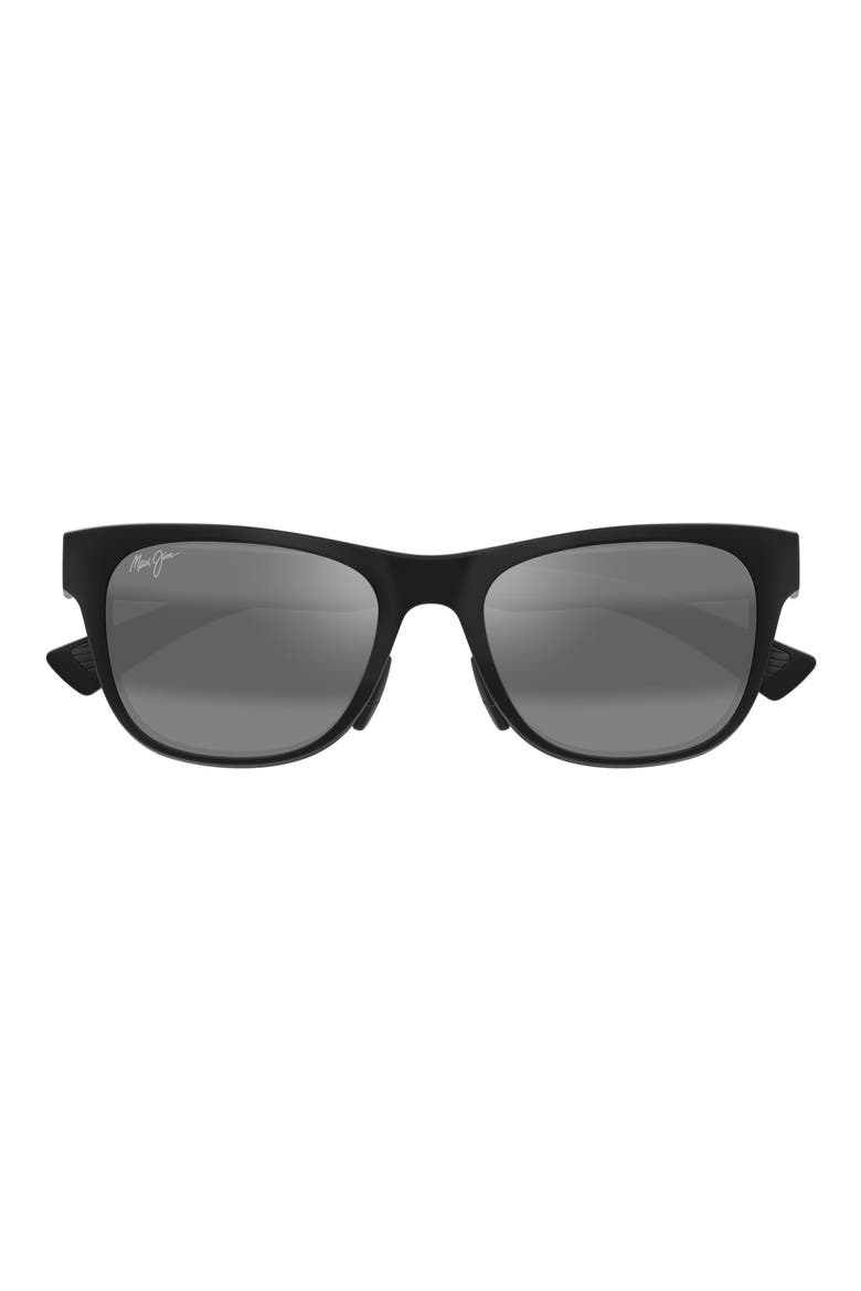 Kapeau 54mm PolarizedPlus2® Rectangular Sunglasses, Main, color, MATTE BLACK/ NEUTRAL GREY