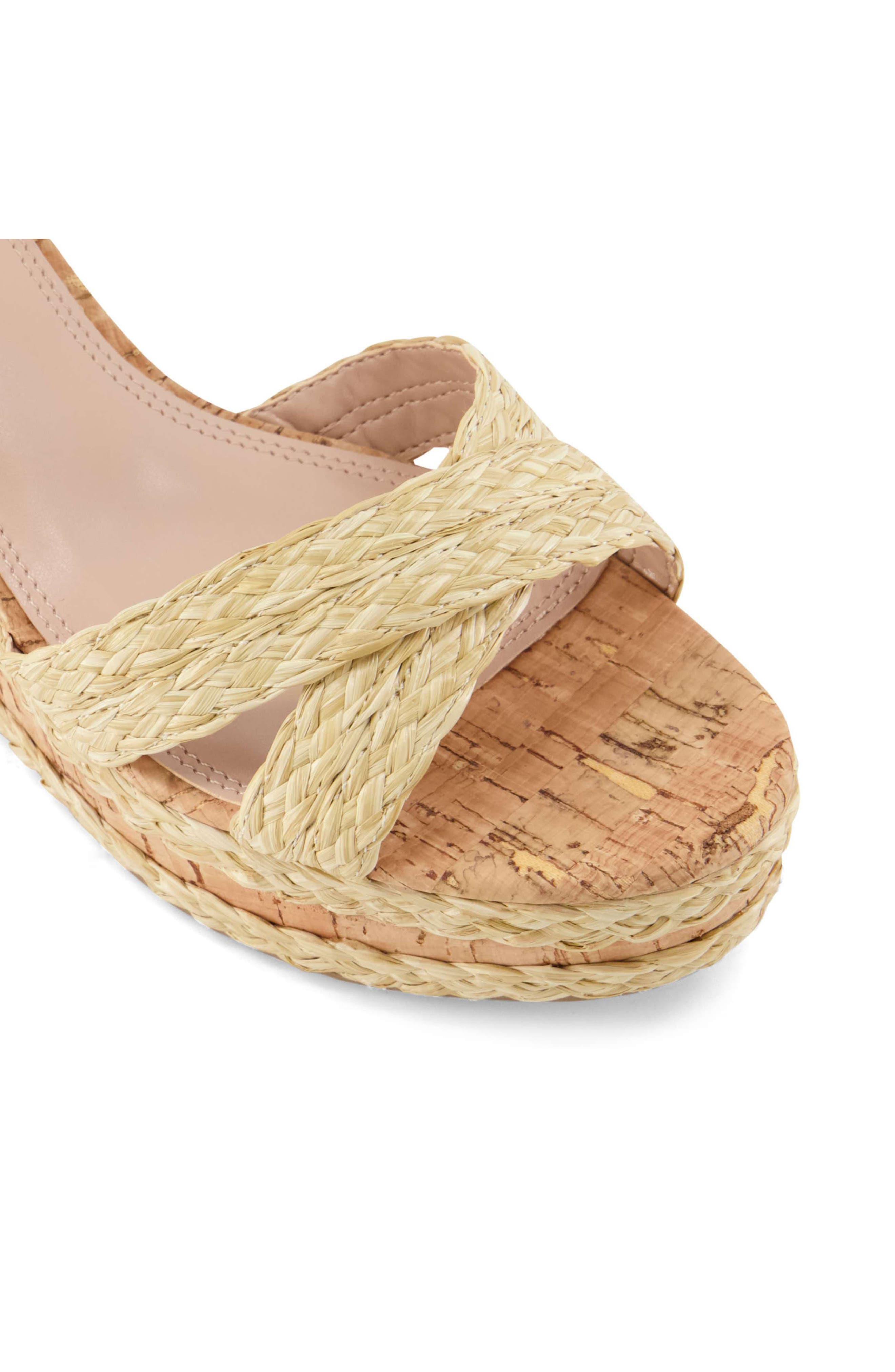 Dune London Kelsia Wedge Sandal, Alternate, color, Beige-Synthetic