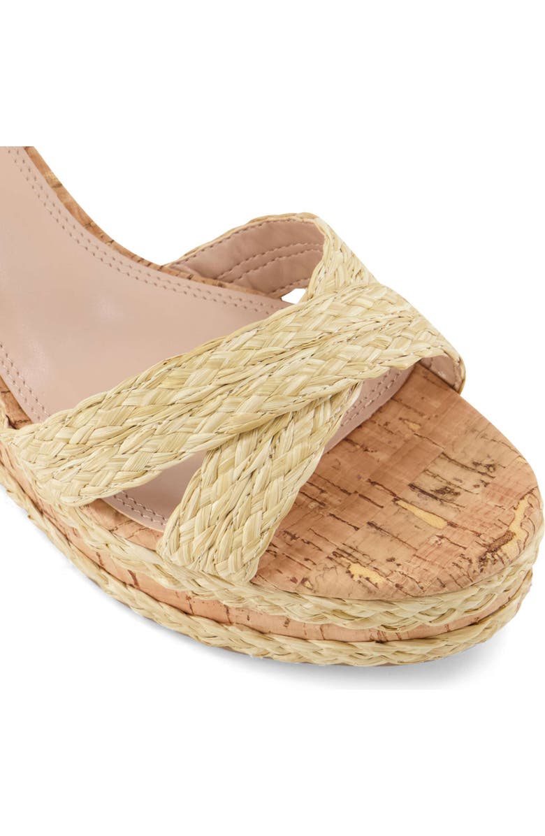 Dune London Kelsia Wedge Sandal, Alternate, color, Beige-Synthetic
