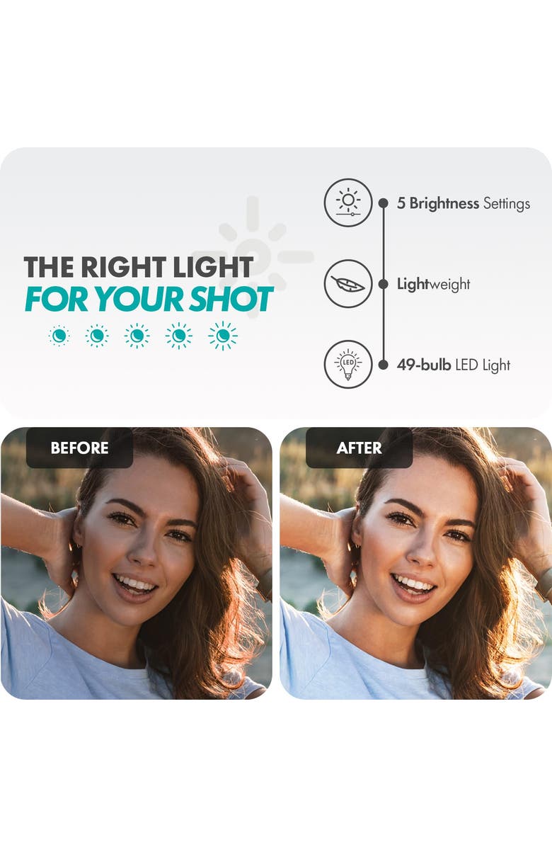 MOVO iVlog1 Vlogging Kit for iPhone - YouTube Starter Kit with Shotgun Mic, LED Light, Tripod, and more, Alternate, color, Black