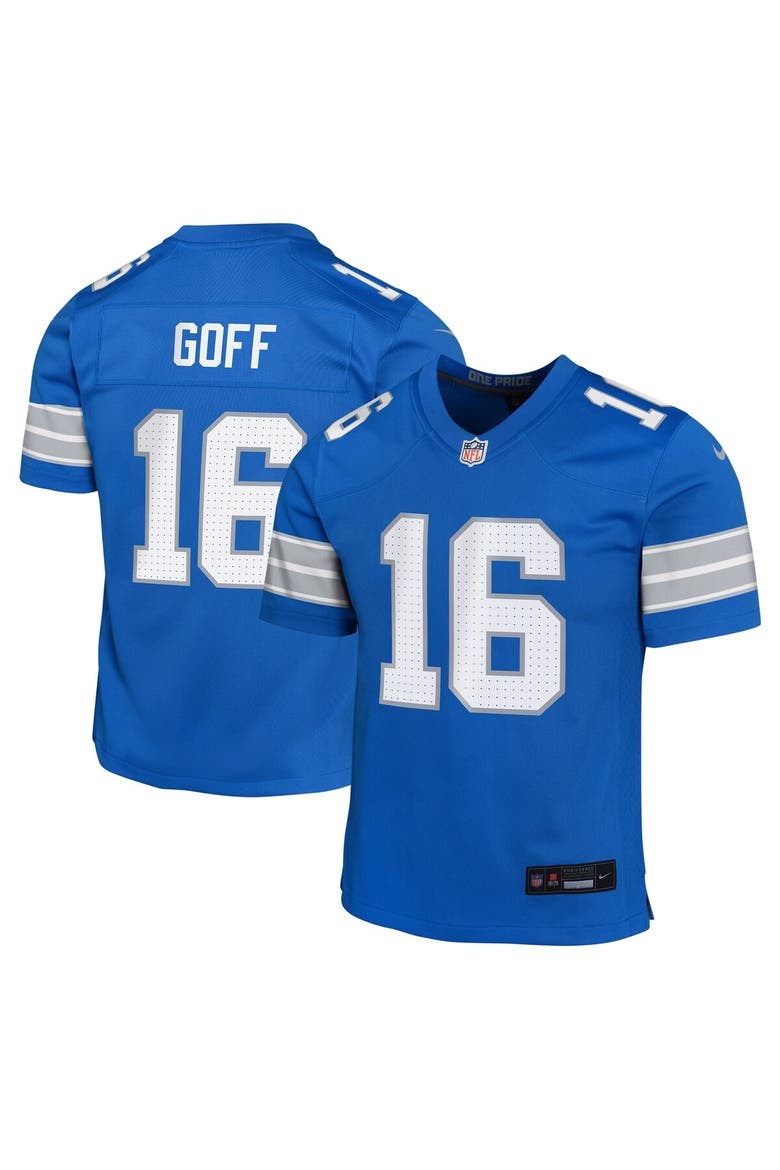Youth Nike Jared Goff Blue Detroit Lions Team Player Game Jersey, Main, color, Blue