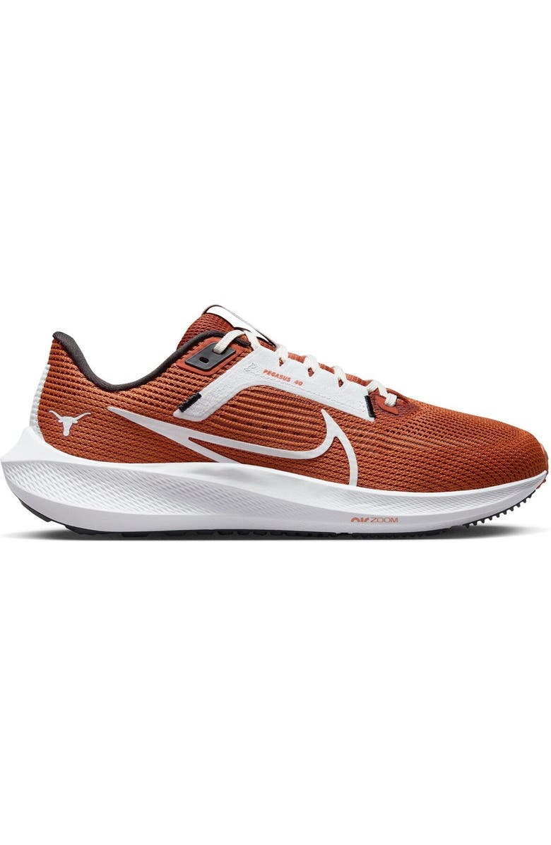 Nike Unisex Nike Texas Orange Texas Longhorns Zoom Pegasus 40 Running Shoe, Alternate, color,