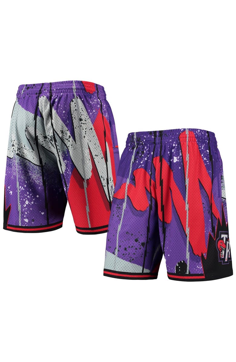 Mitchell & Ness Men's Mitchell & Ness Purple Toronto Raptors Hardwood Classics 1998 Hyper Hoops Swingman Shorts, Main, color, Purple