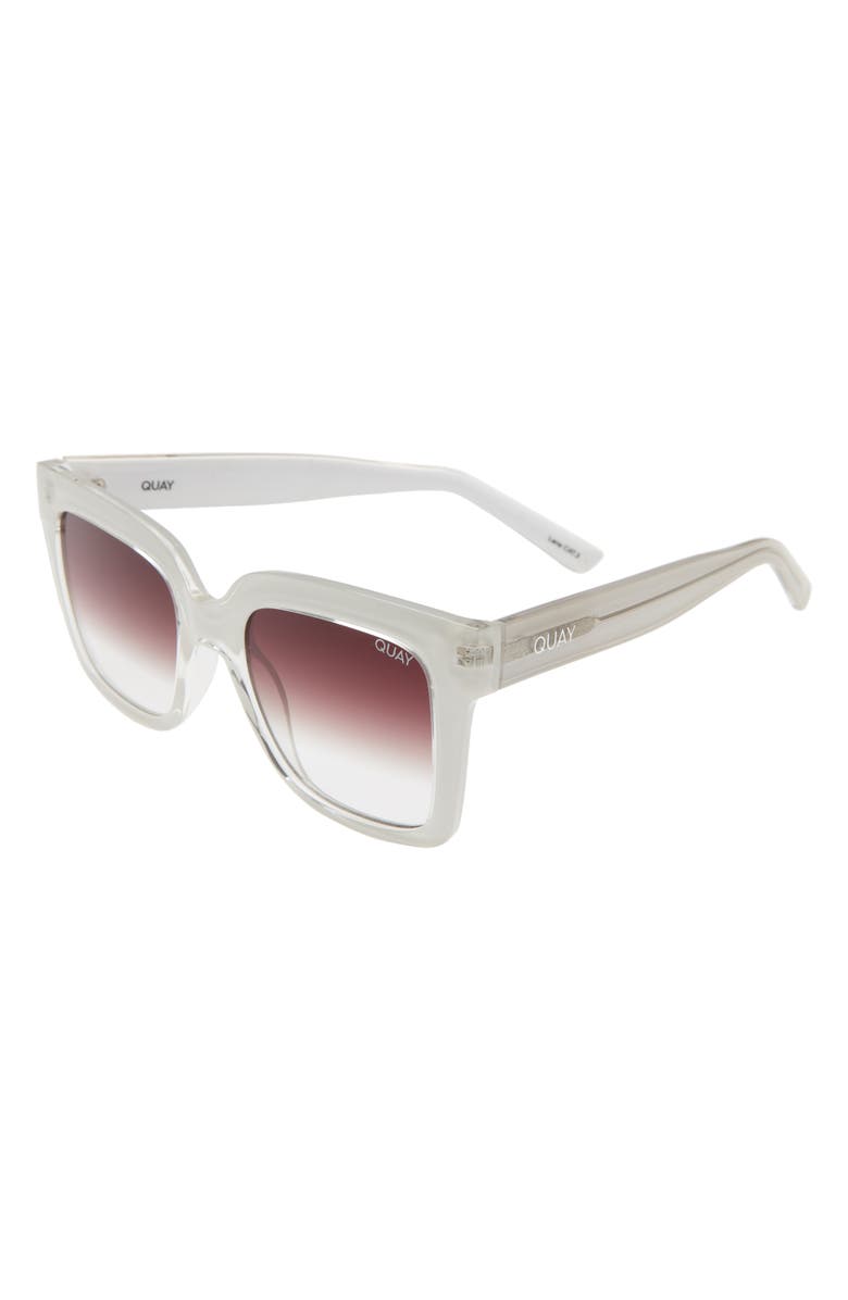 QUAY Icy 52mm Gradient Square Sunglasses, Alternate, color,