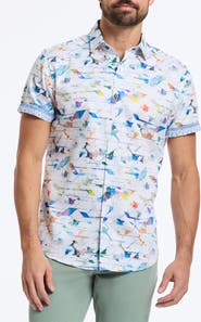 Robert Graham Raymond Short Sleeve Cotton Button-Up Shirt