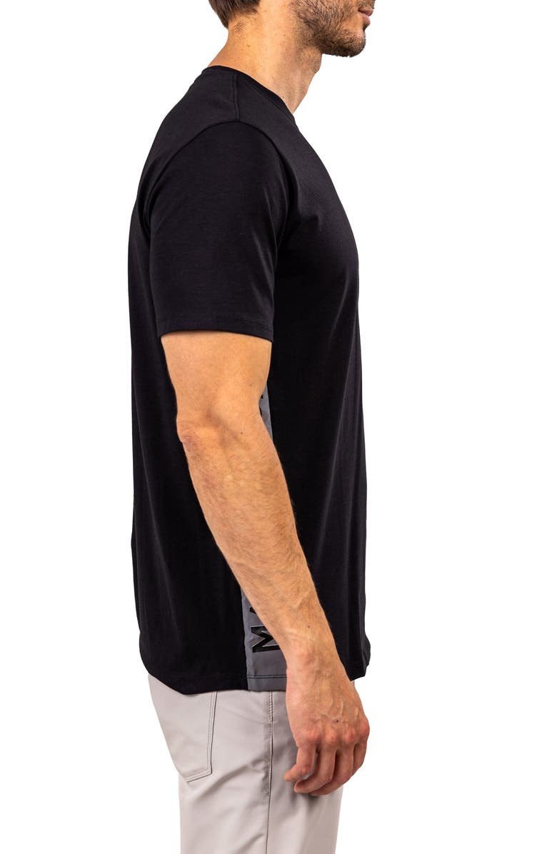 Maceoo Insignia Black Allover Logo Stretch Cotton T-Shirt, Alternate, color, 