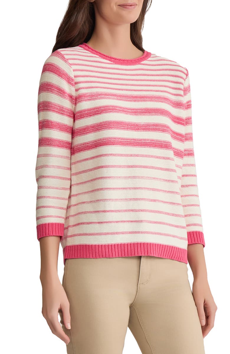 Jones New York Marled Roll Neck Sweater, Alternate, color, Fresh Guava / Jones White