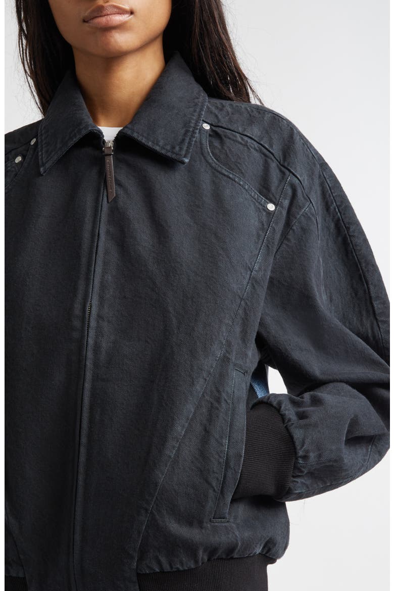 Patchwork Denim Bomber Jacket, Alternate, color, PATCHWORK DENIM
