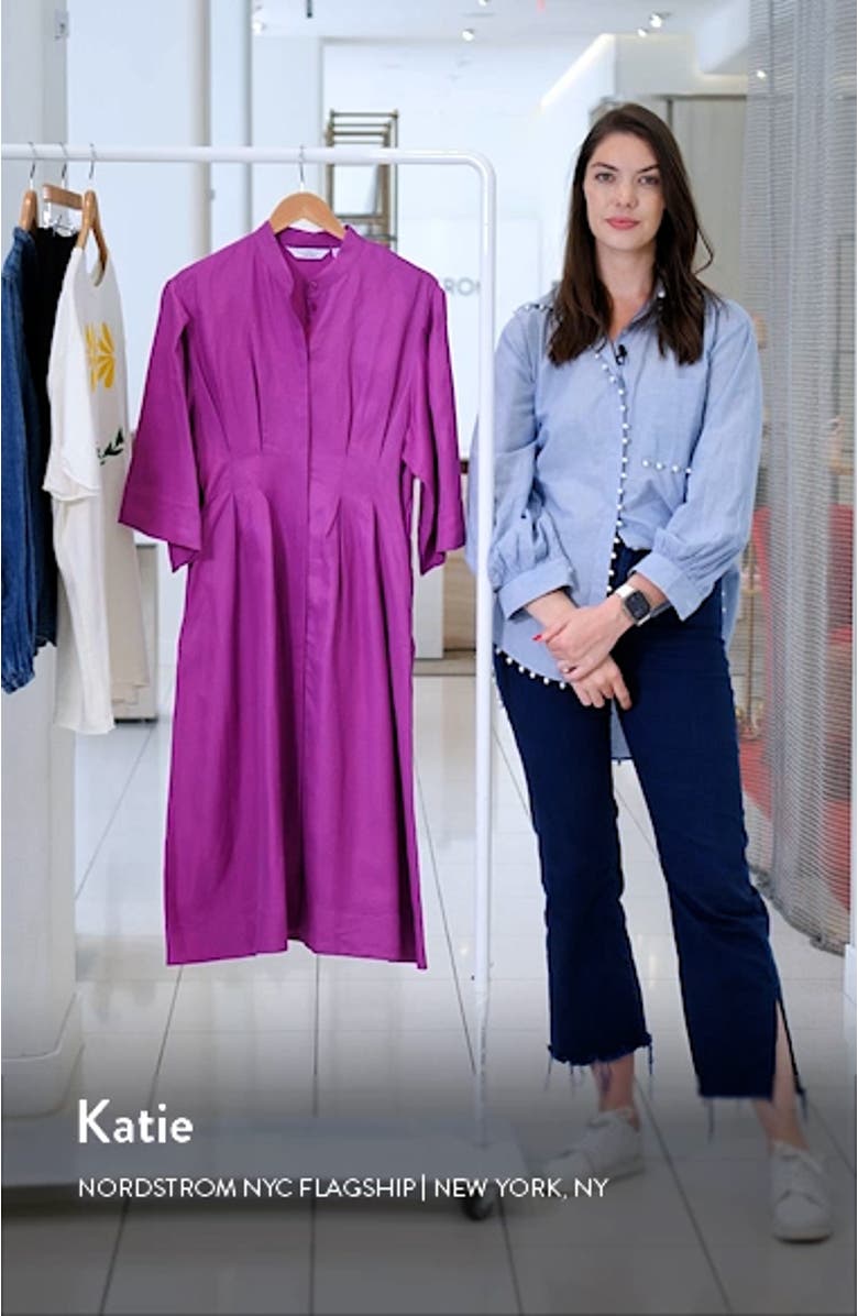 Jina Pleat Waist Midi Dress, sales video thumbnail