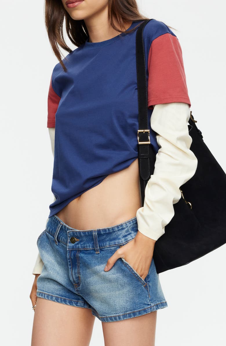 LIONESS The Brass Layered Long Sleeve T-Shirt, Alternate, color, Twilight