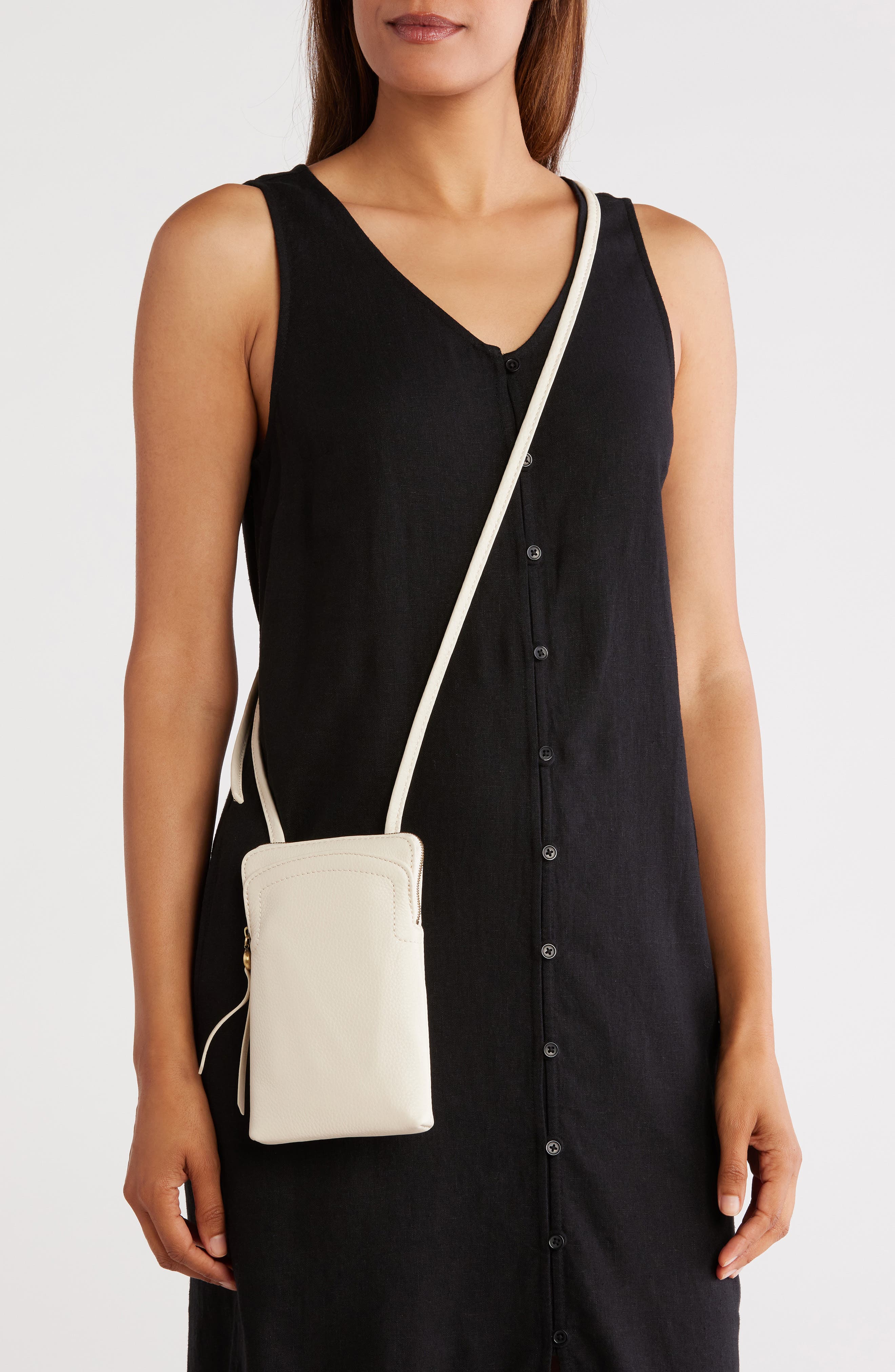 HOBO Nila Phone Crossbody Bag, Alternate, color, Ivory