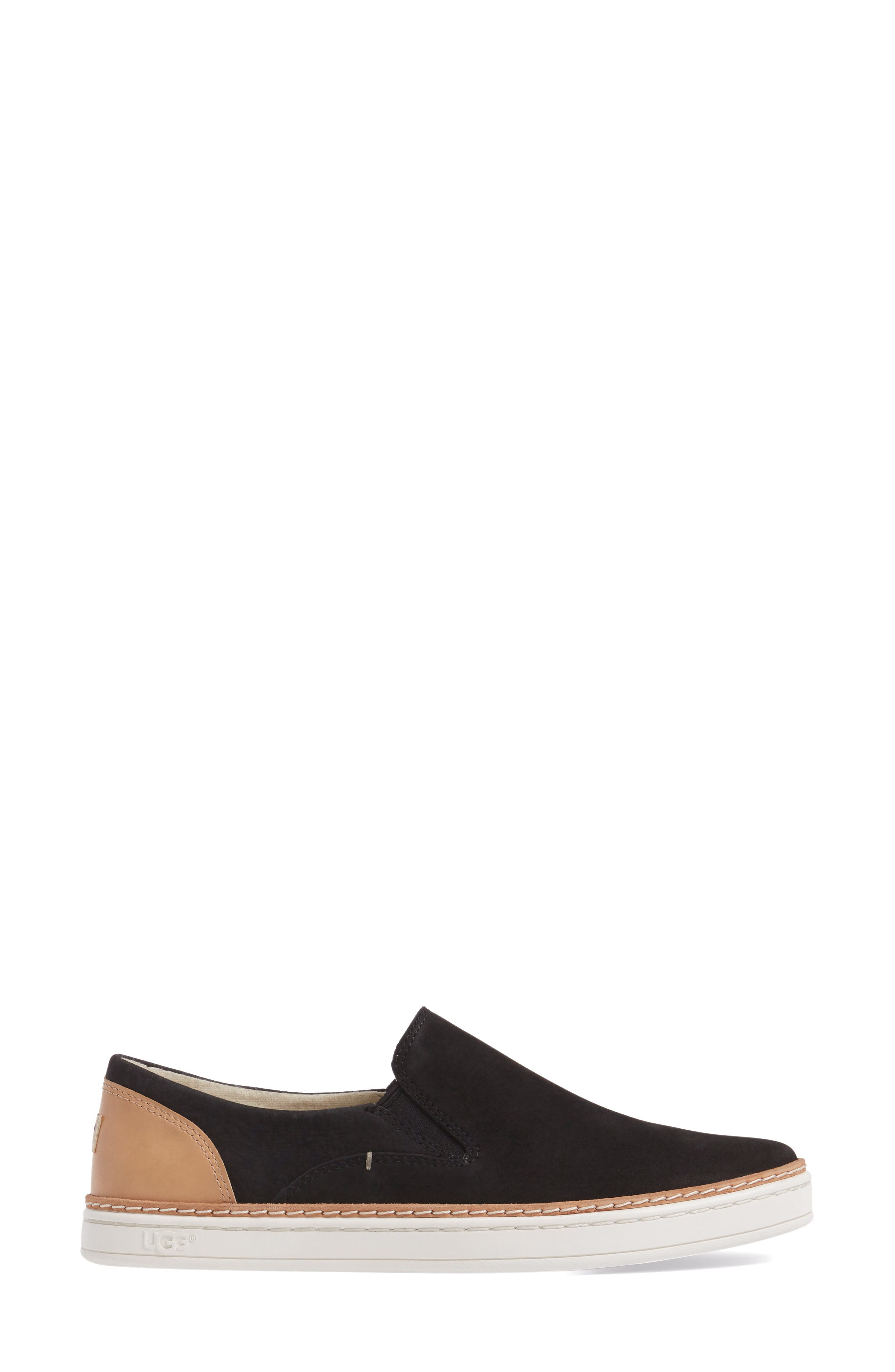 Adley Sneaker, Alternate, color, BLACK NUBUCK LEATHER