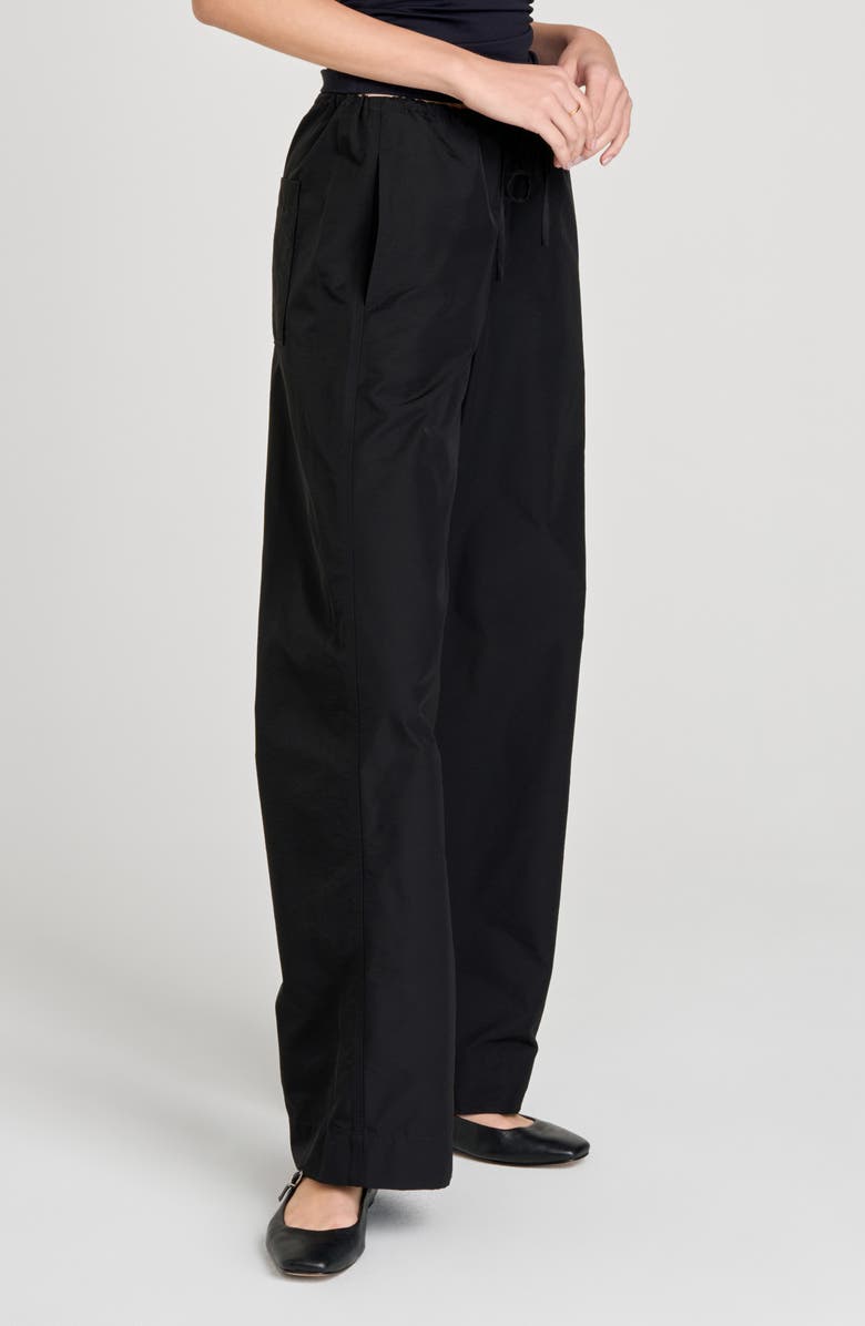 WAYF Elena Wide Leg Pants, Alternate, color, Black
