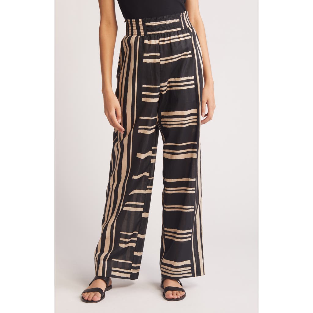 Rails Brendon Stripe Pull-on Wide Leg Pants In Island Stripe