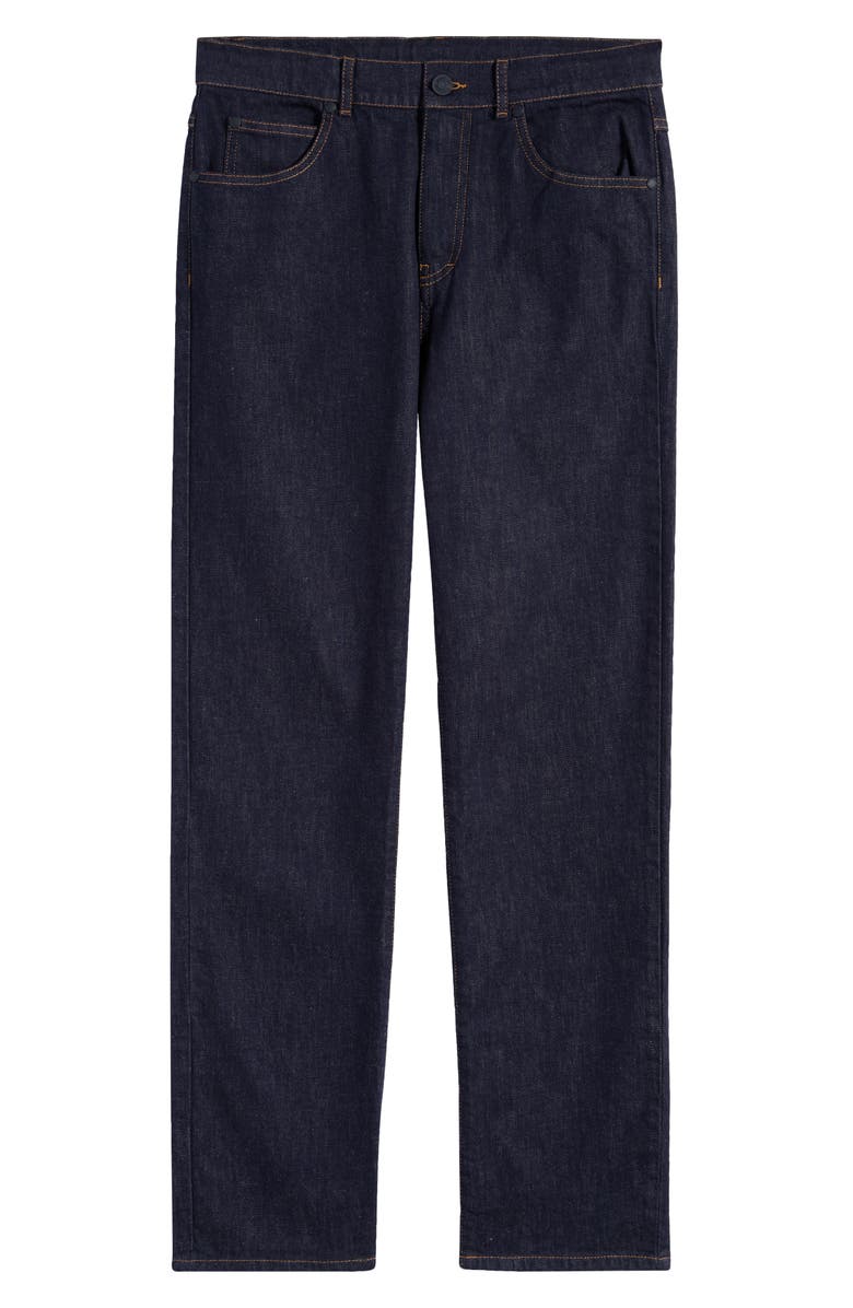 Moncler Kids' Stretch Denim Straight Leg Jeans, Main, color, 