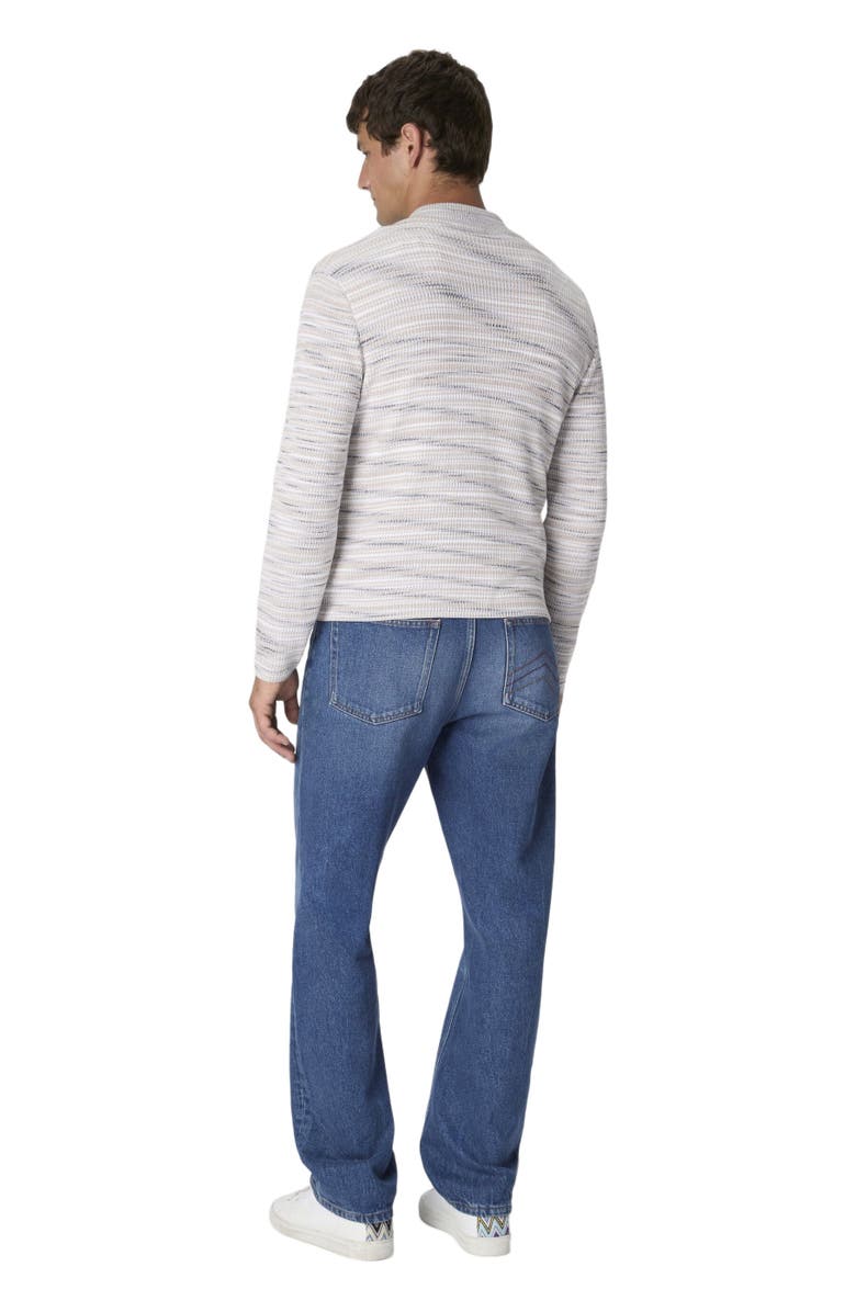 Missoni Ribbed Cotton Cardigan With Mock Neck And Space-dye Texture, Alternate, color, Multicoloured