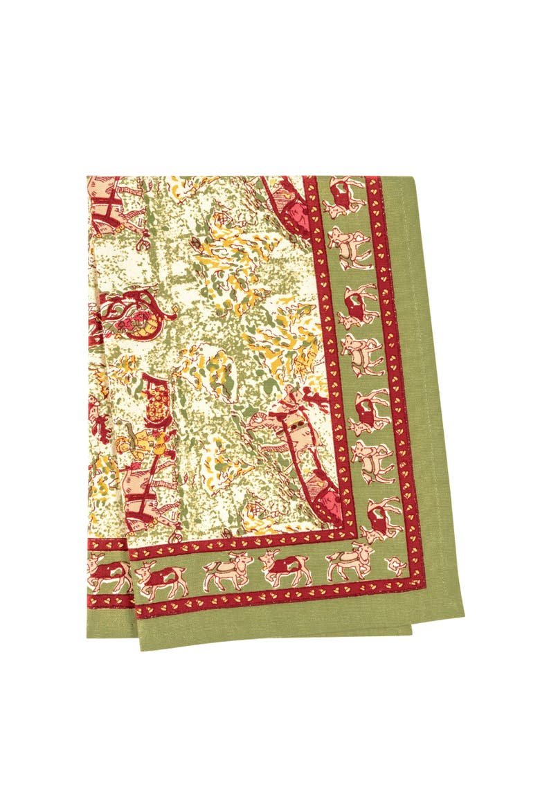 Renne Tea Towels, Main, color, Red/Green 20" x 30"