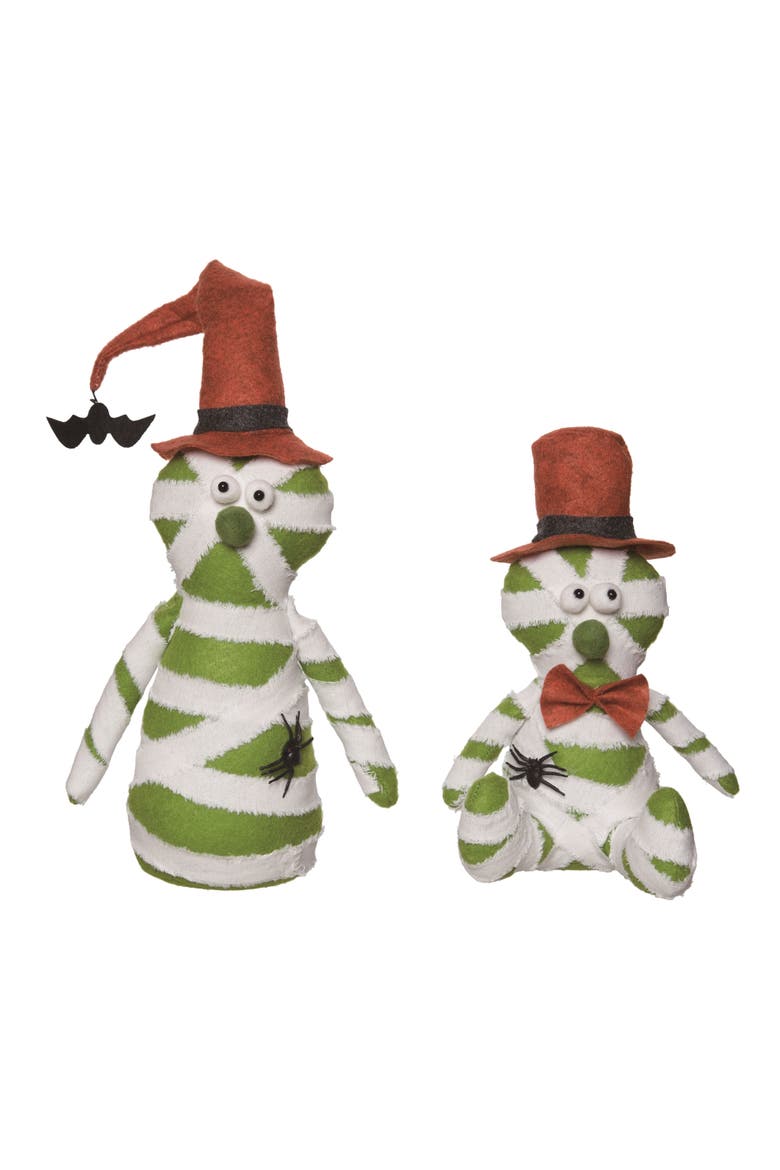Halloween Mummy Shelf Sitters Set of 2, Main, color, Multicolored