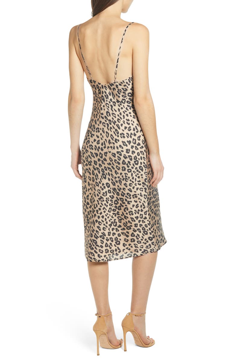 Bardot Leopard Cocktail Slipdress, Alternate, color,