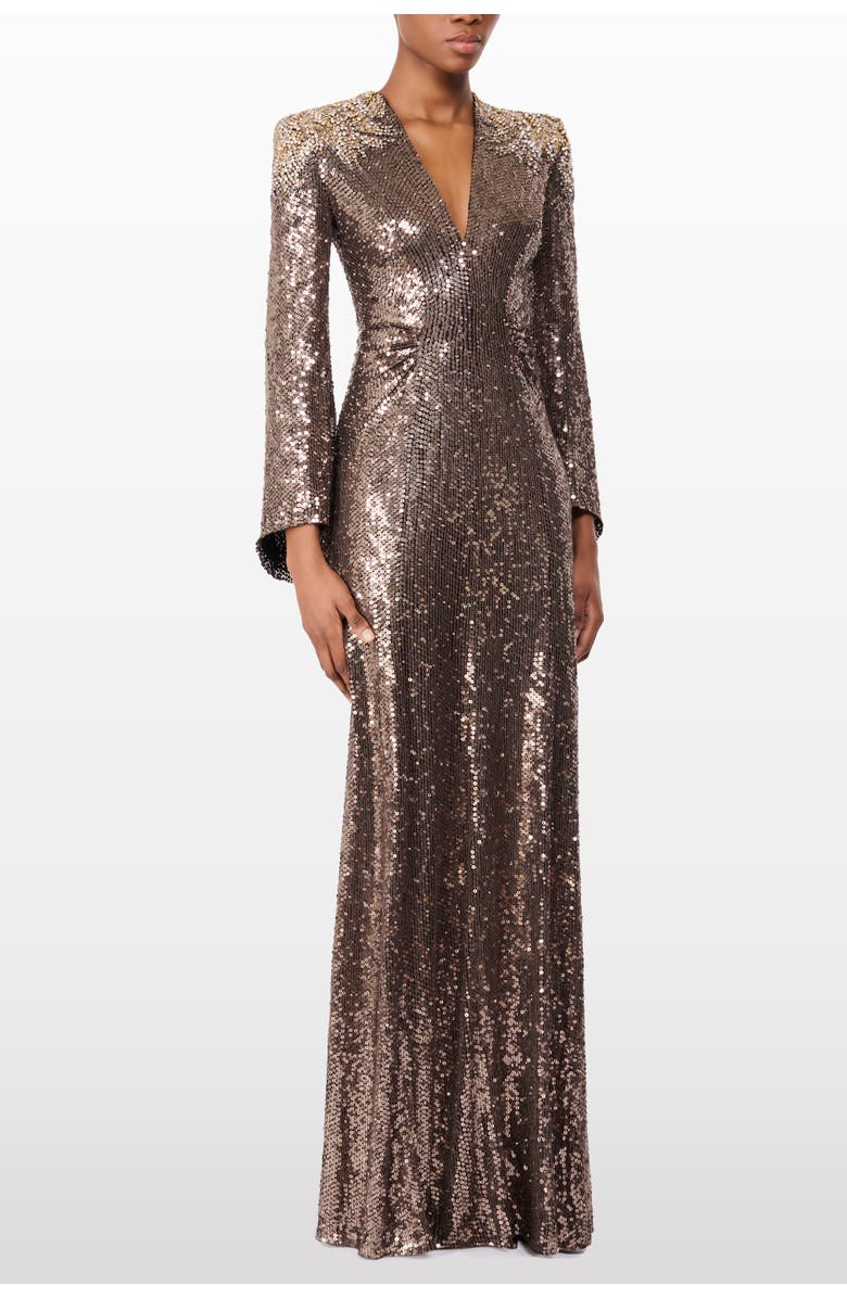 Jenny Packham Zinnia embellished gown, Alternate, color, Liquorice