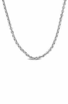 Sterling Silver 1.2mm Oval Cable Chain Necklace