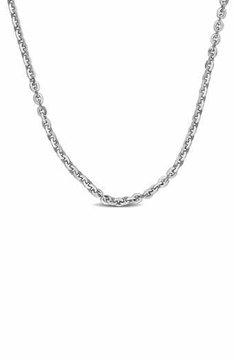 Sterling Silver 1.2mm Oval Cable Chain Necklace
