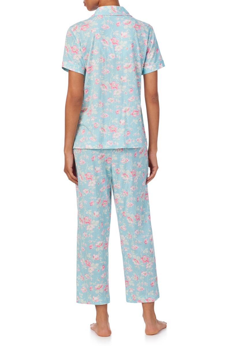 Lauren Ralph Lauren Floral Crop Knit Pajamas, Alternate, color,